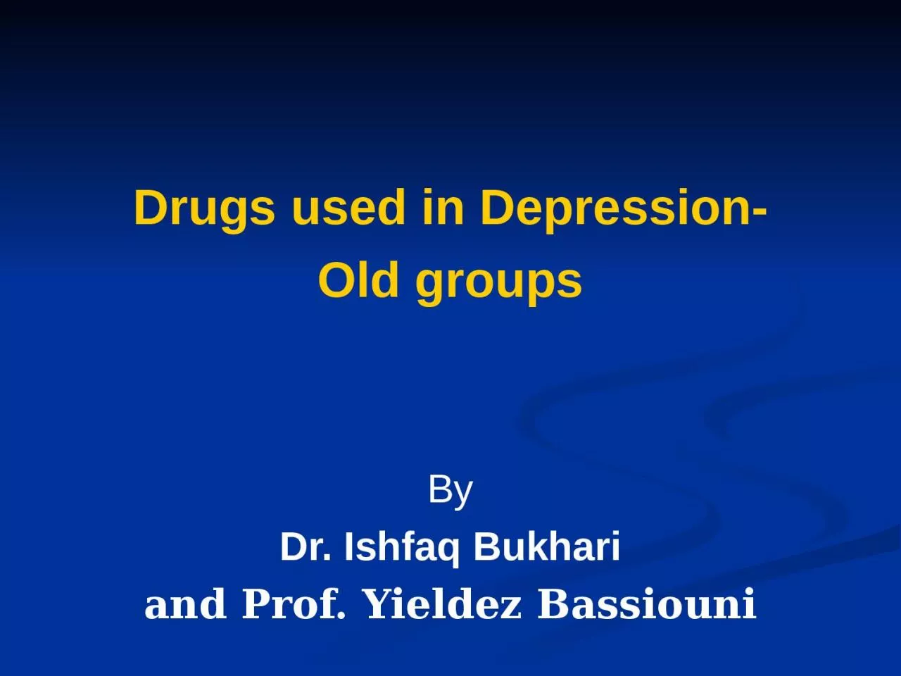 PPT-Drugs used in Depression-