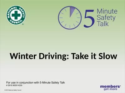 Winter Driving: Take it Slow