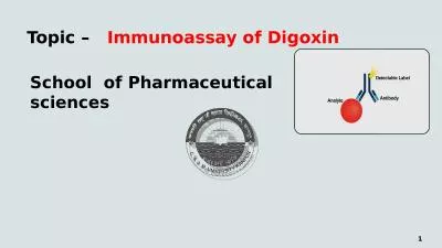 Topic –    Immunoassay of Digoxin