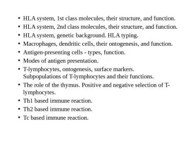 HLA  system , 1st  class