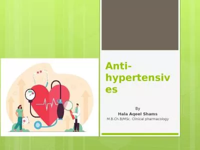 Anti- hypertensives By Hala