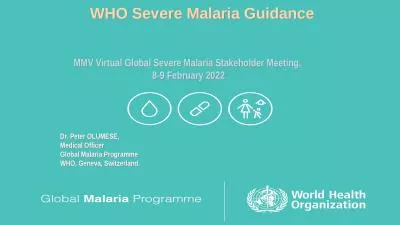 WHO Severe Malaria Guidance