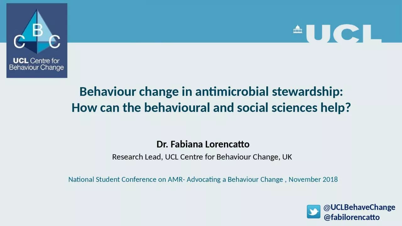 PPT-Behaviour change in antimicrobial stewardship: