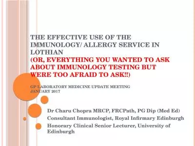 The effective use of the immunology/ allergy service in lothian