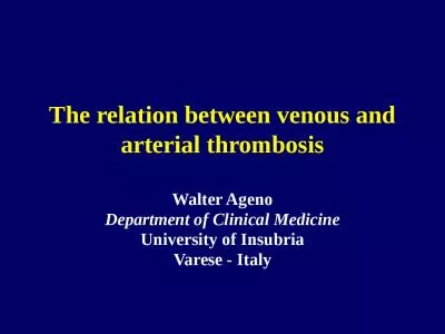 The relation  between   venous