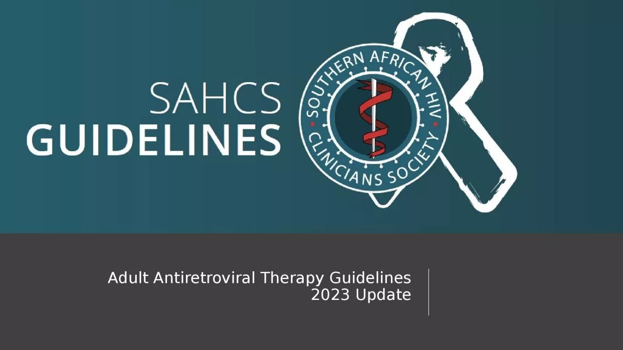 PPT-Adult Antiretroviral Therapy Guidelines