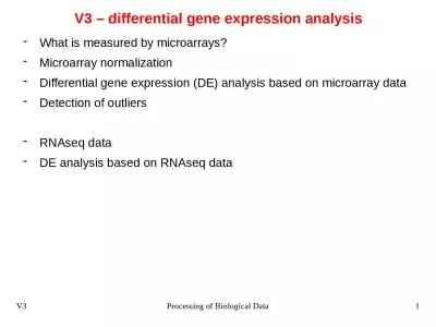 V3 – differential gene expression analysis