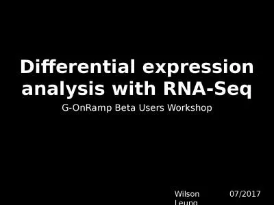 Differential expression analysis with