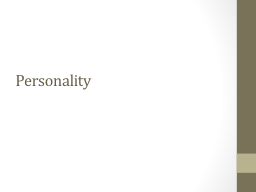 Personality Chapter  18: