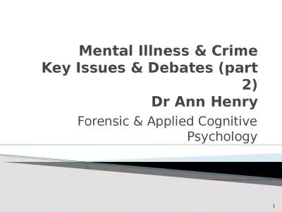 Mental Illness & Crime