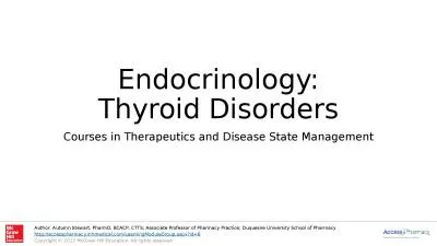 Endocrinology: Thyroid Disorders