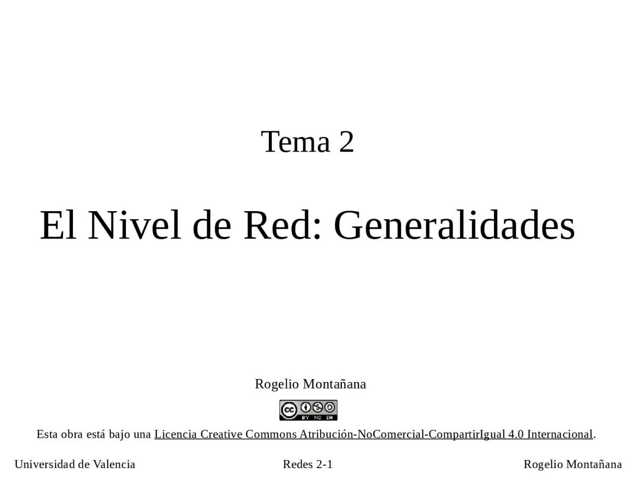 PPT-Tema 2 El Nivel de Red: