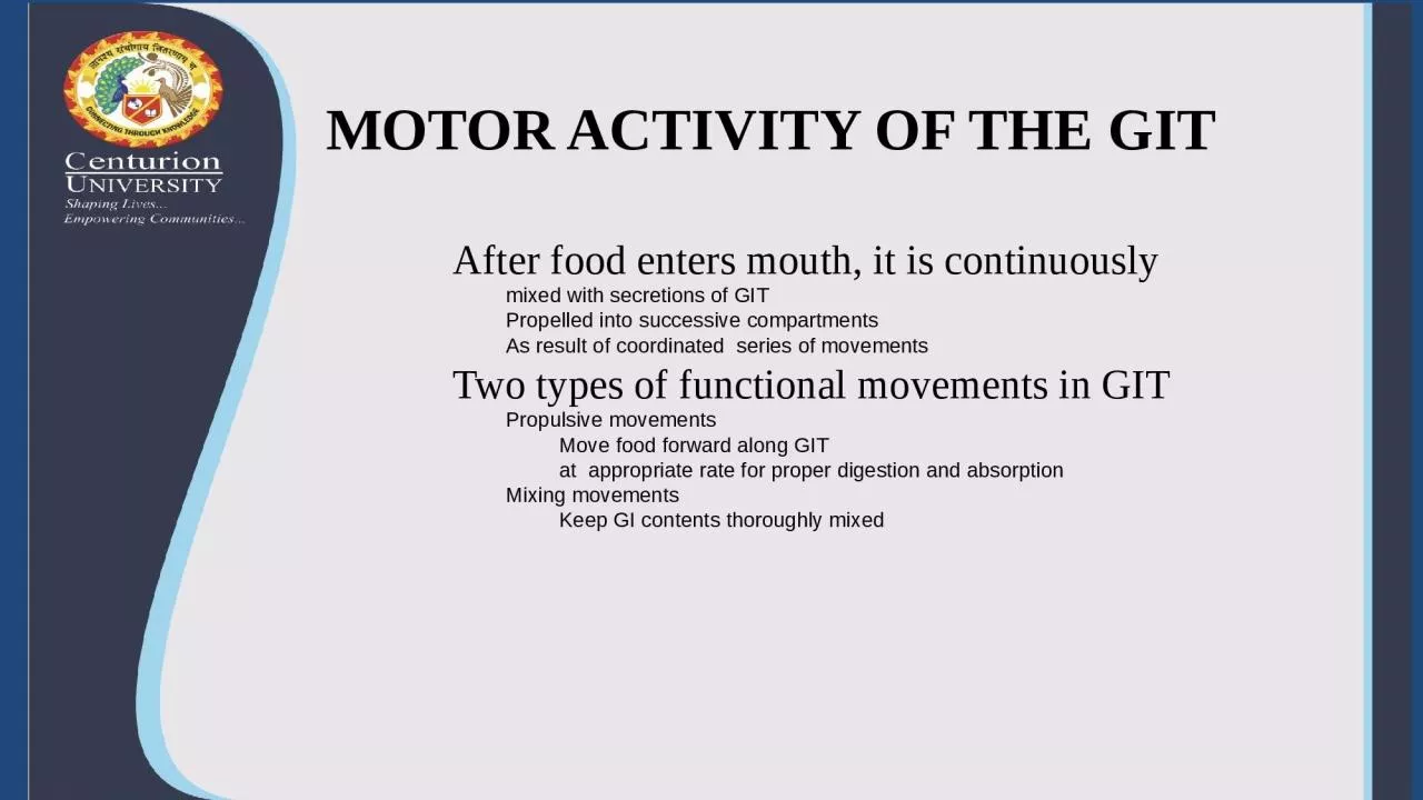 PPT-MOTOR ACTIVITY OF THE GIT