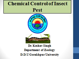 Chemical Control of Insect Pest