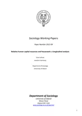 Sociology Working Papers