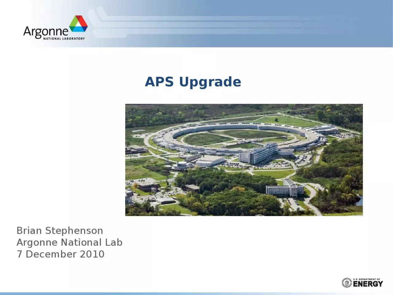 PPT-APS Upgrade Brian Stephenson