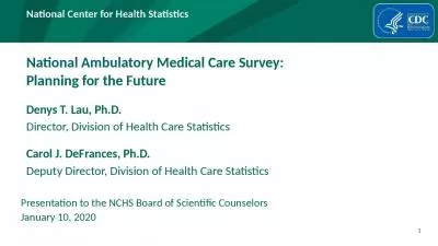 National Ambulatory Medical Care Survey: