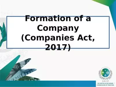 Formation of a Company (