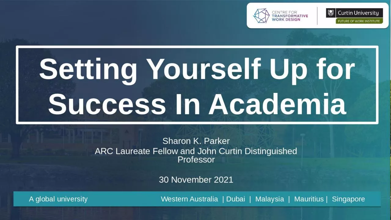 PPT-Setting Yourself Up for Success In Academia