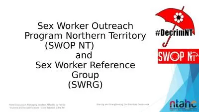 Sex Worker Outreach Program Northern Territory