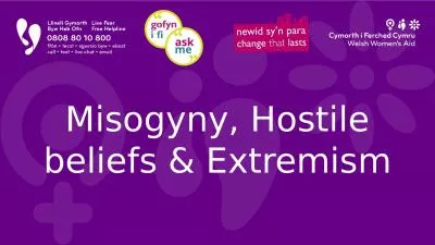 Misogyny, Hostile beliefs & Extremism