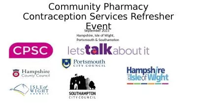 Community Pharmacy Contraception Services Refresher Event