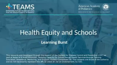Health  Equity and  Schools