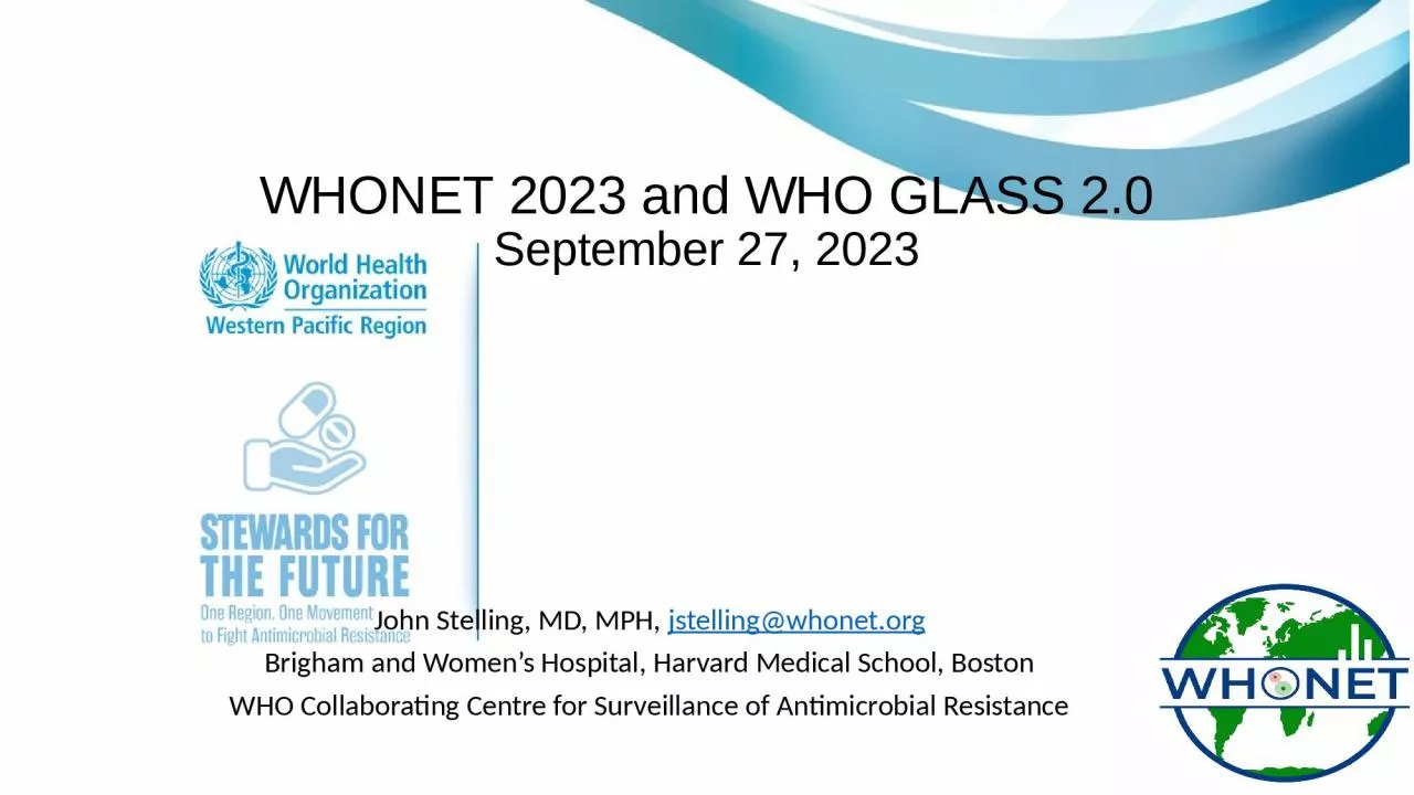 PPT-WHONET 2023 and WHO GLASS 2.0