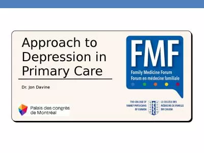 Title Slide Approach to Depression in Primary Care