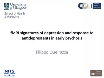   fMRI signatures of depression and response to antidepressants in early psychosis