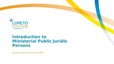 Introduction to Ministerial Public Juridic Persons