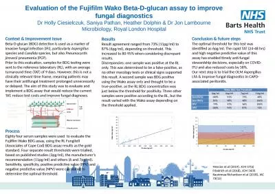 Evaluation of the Fujifilm Wako Beta-D-glucan assay to improve fungal diagnostics