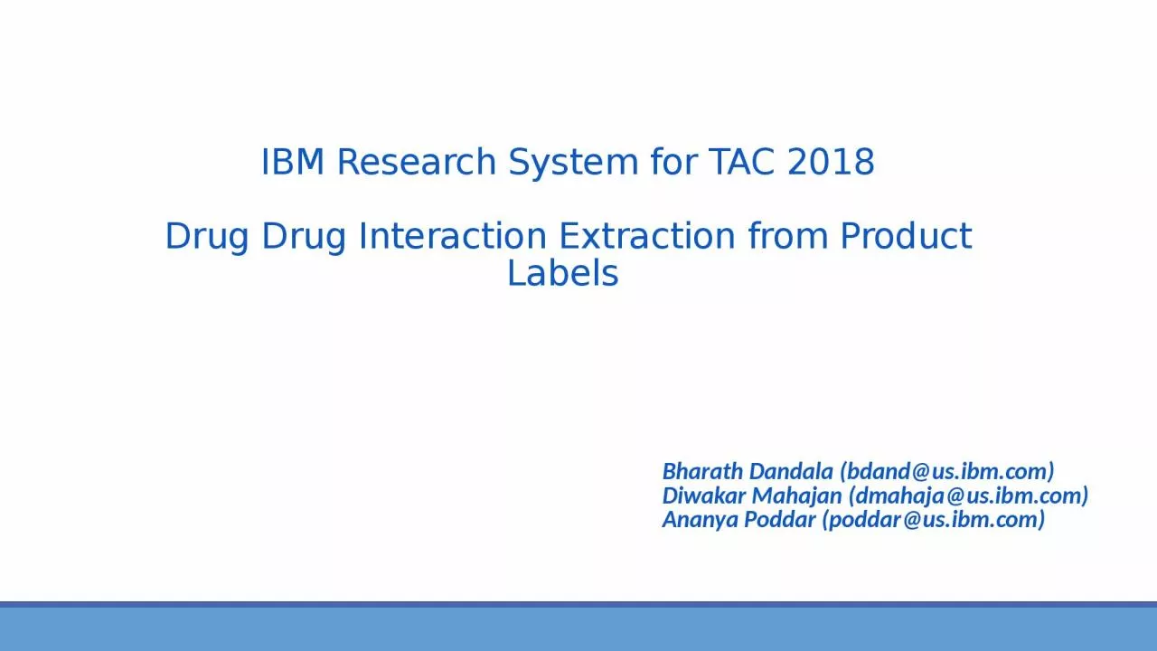 PPT-IBM Research System for TAC 2018