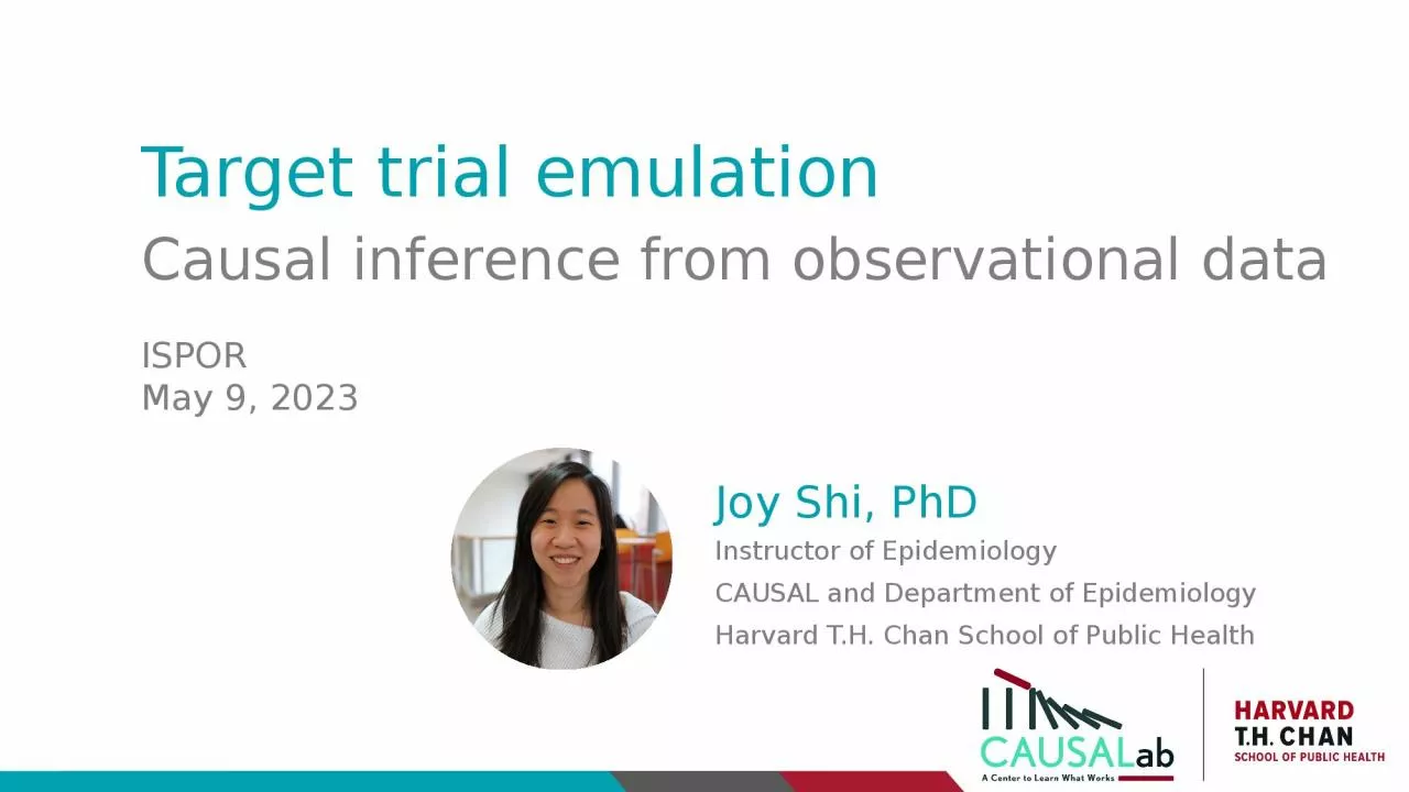 PPT-Target trial emulation Causal inference from observational data