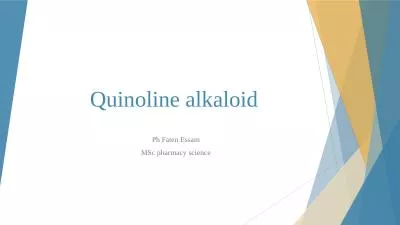 Quinoline alkaloid  Ph Faten Essam