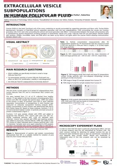 EXTRACELLULAR VESICLE SUBPOPULATIONS