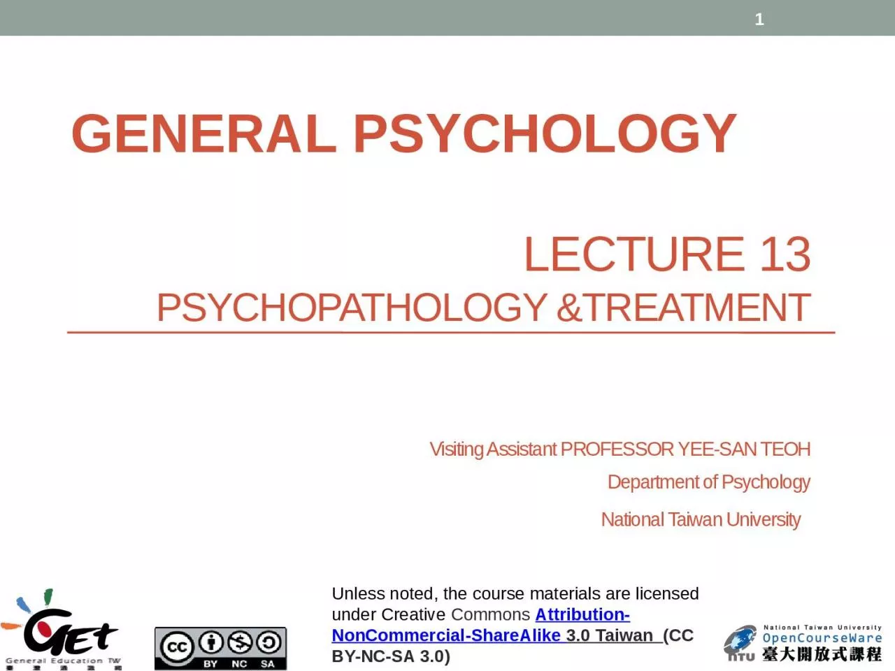 PPT-Lecture 13 Psychopathology