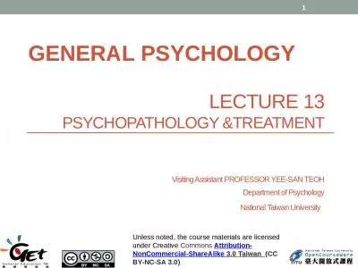 Lecture  13 Psychopathology