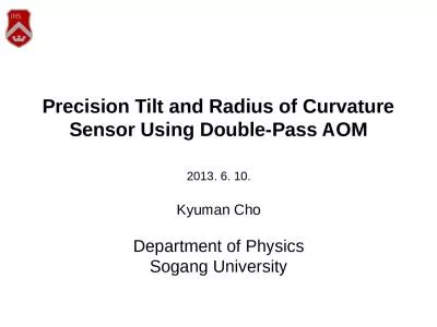 Precision Tilt and Radius of Curvature Sensor Using Double-Pass AOM