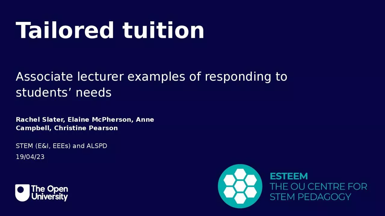 PPT-Intro Slide Title 3 Tailored tuition