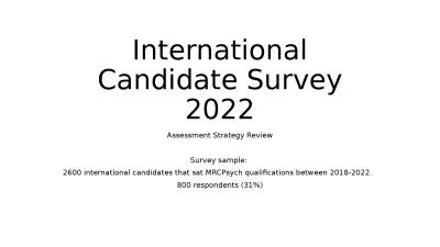 International Candidate Survey 2022