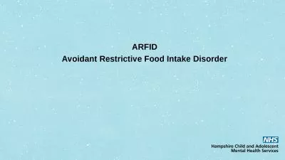 ARFID Avoidant Restrictive Food Intake Disorder