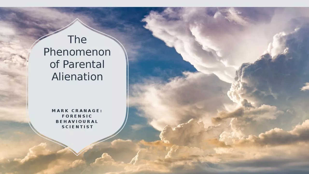 PPT-The Phenomenon of Parental Alienation