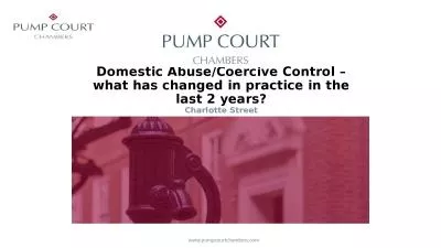 Domestic Abuse/Coercive Control – what has changed in practice in the last 2 years?