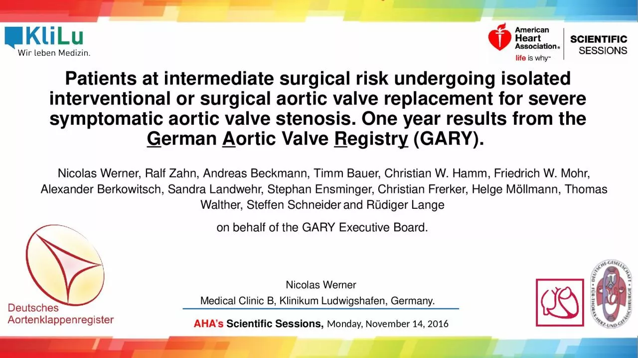 Patients at intermediate surgical risk undergoing isolated interventional or surgical