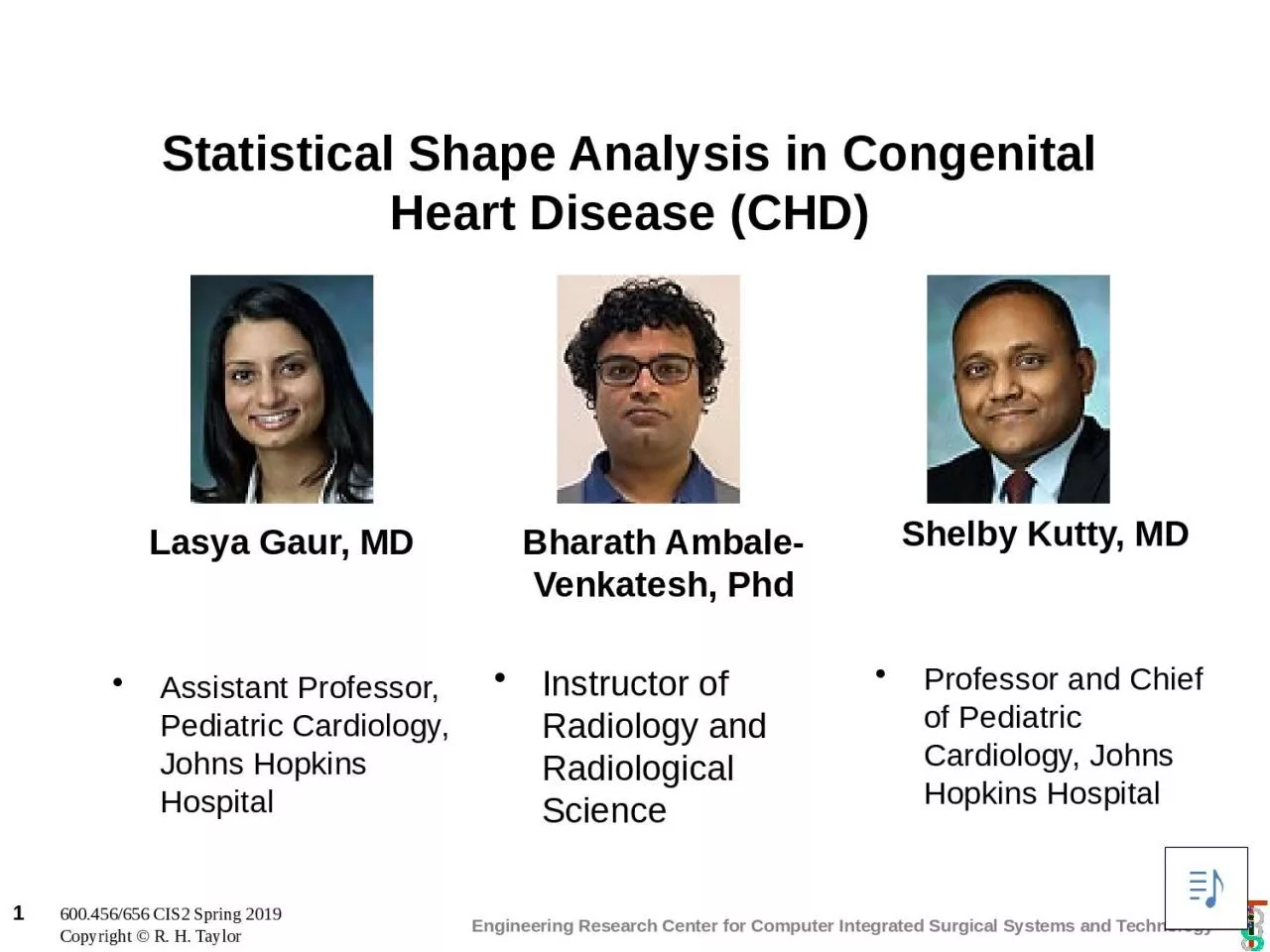 Statistical  Shape Analysis in Congenital Heart Disease (CHD)