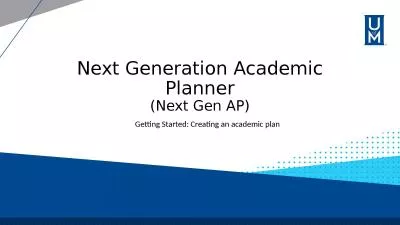 Next Generation Academic Planner