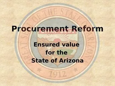 Procurement Reform Ensured value