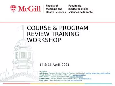 COURSE &  PROGRAM REVIEW TRAINING