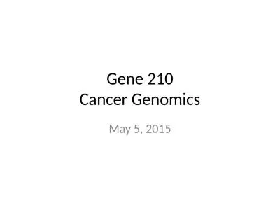 Gene 210 Cancer Genomics